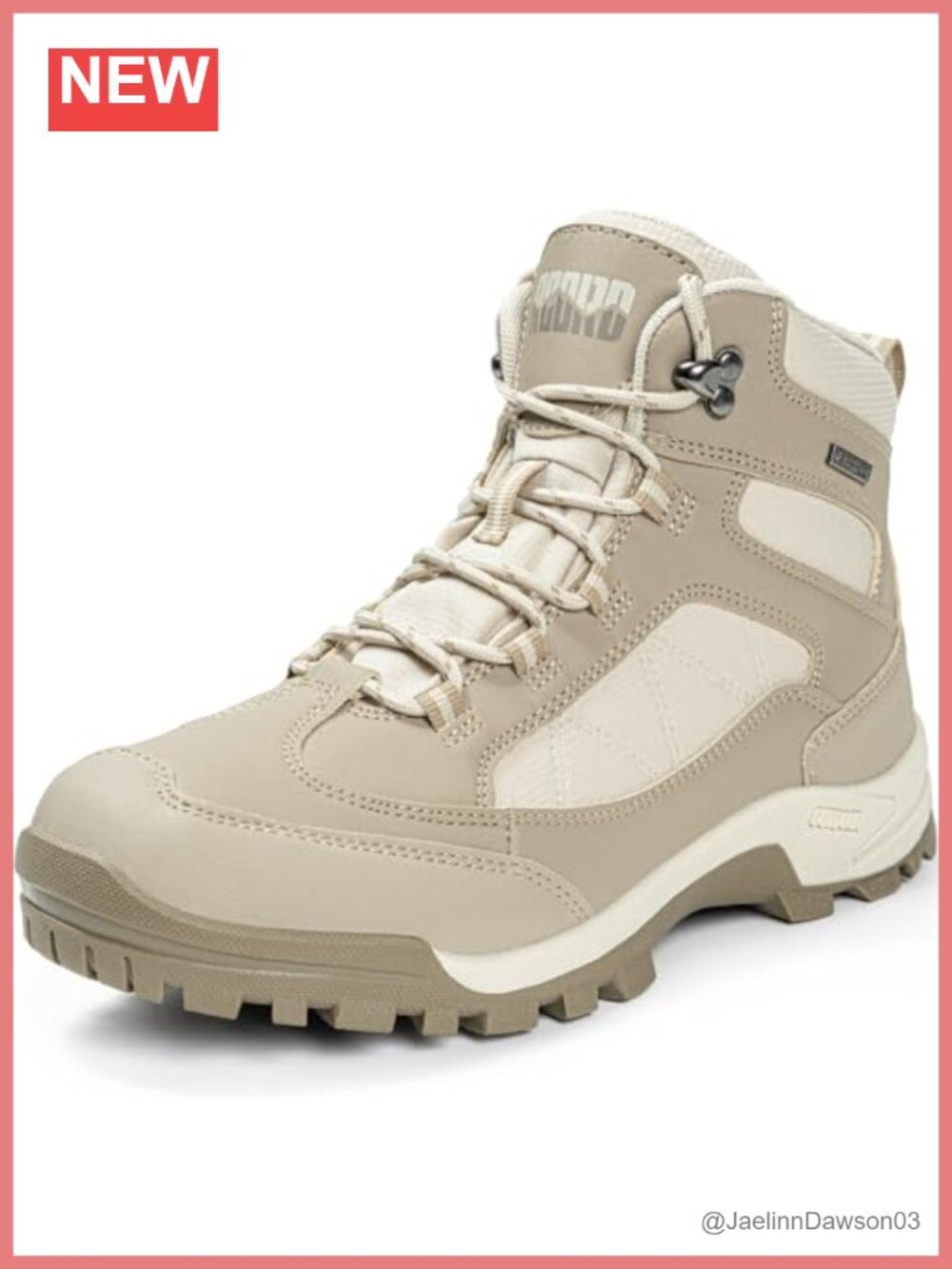 Waterproof Mid-Cut Hiking Boots Cushioned Ankle Support Non Slip